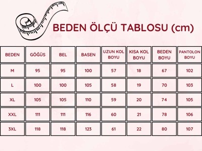 Çiçek Desenli Beden Bayan Pijama Takımı 2756UK - 2