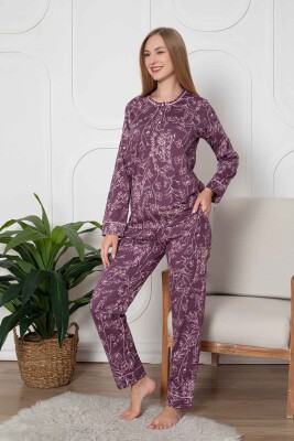 Çiçek Desenli Penye Bayan Pijama Takımı 2766UY - 3